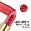 Boobeen Glitter Lipstick Hydrating Lip Balm Sparkling Shine Lip Color Nonstick Highly Pigmented Formula Gives Metallic Finish Lip Makeup for Women and Girls