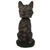 Animal Den Tabby Cat Bobblehead Figure Statue Gift for Car Dashboard Silver