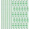 12 PCS Mardi Gras Beads Necklaces 33Inch 7mm Green Plastic Bead Necklaces, Shamrock Necklaces Bulk for St. Patrick's Day, Mardi Gras Party, Costume Accessory Supplies Decorations, Party Favors