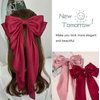 6Pcs Big Bow Hair Clips, BetterJonny Silky Satin Big Bow Barrettes Hair Clip with Long Silky Bows for Girls Women, Adult Teens Hair Accessories…