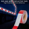 SWRT DOT-C2 Reflective Tape 2 Inch x 160 Feet Red White Reflective Tape Outdoor Waterproof Conspicuity Strong Adhesive Reflector Tape Warning Safety Reflective Tape for Vehicles Trailers Boats Signs