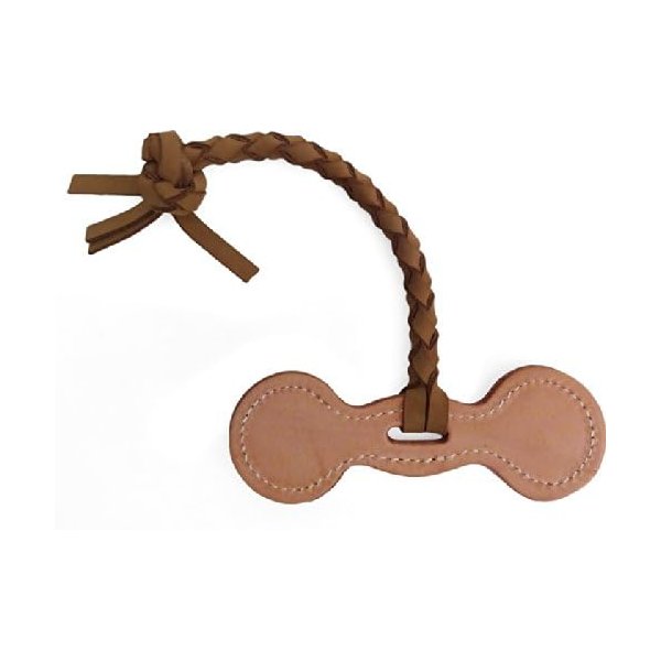 Auburn Leathercrafters Leather Tug Dog Toy - Dumbell
