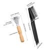 Boao 4 Pcs Hair Brush Cleaning Tool Set Mini Hair Cleaning Brush Tool Wooden Handle Mini Rakes for Removing Hair Dust Home Salon Use(Black)