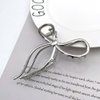 Metal Silver Hair Claw Clips Hair Bows for Women 1Pcs Ribbon Bow Hair Claw Clips for Thick Hair Bow Silver Hair Clips Bow Knot Hair Clips Bow Hair Clips Bow Clips Cute Hair Bows Bows Hair Accessories