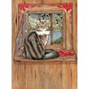 Pipsqueak Maine Coon Cat Christmas Cards : 10 Holiday Cards with Red Envelopes - ADORABLE!