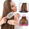 Hair Brush Set, Curved Vented Detangling Hair Brushes for Women Men Kids, Professional Vent Styling Brush for Wet Dry Curly Thick Straight Hair Fast Blow Drying Brush (Pink+ Black)