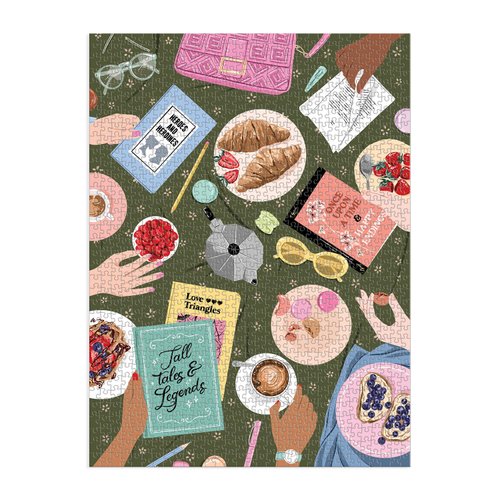 Galison Reader's Society 1000 Piece Puzzle from Galison - 1000 Piece Puzzle for Adults, Colorful Illustrations from Ana Hard, Thick and Sturdy Pieces, Great Gift Idea