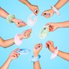 Liquilinks - 1 Pair of LiquiBands Silicone Wrist Bands for Washing Face - Spa Face Wash Wristbands That Keep You Clean and Dry - Arm Bands Wrist Water Guards Blush Pink