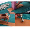 Leather Stamping Tools Kit,Leather Different Shape Saddle Making Stamp Punch Set,Leather Carving Tools Kit with Leather Working Hammer, Swivel Knife,Tracing Paper and Tracing Pen