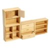 EatingBiting 1:12 Dollhouse Miniature Furniture Accessories Wooden Cabinet Cupboard Closet Various Styles of Furniture 4 Part Set Arbitrary Placement
