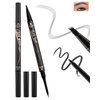 3D Microblading Eyebrow Pen, Black Dual-Ended Brow Pencil with 4-Fork-Tip Liquid Brow Pen &Ultra Fine Retractable Eyebrow Pencil, Waterproof Longlasting Eyebrow Filler Makeup for Women Natural Bows-04