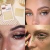 YOSOMK Gold Body Glitter Gel & 2 Sheets Face Gems Rhinestones Set, Face Glitter Makeup & Hair Jewels Stick on, Holographic Hair Glitter Eye Gems,Chunky Glitter Face Jewels for Makeup Festival
