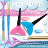 TOYLI Mermaid Makeup Kit for Kids, 13-Piece Kids Make Up Kit for Girls, All Skin Tones, Kid-Friendly, Eyeshadow, Lip Gloss, Pretend, Gift, make up kits for girls ages 6-12, kids play makeup set for gi