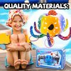 2-in-1 Inflatable Pool Basketball Hoop & Ring Toss,Toddler Floating Pool Toys Pool Games Indoor Outdoor Water Toys,Fun Summer Pool Party Games Family Water Play for Kids Adults