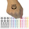 Fierce Tiger Face Temporary Tattoo Water Resistant Fake Body Art Set Collection - Dark Blue (One Sheet)