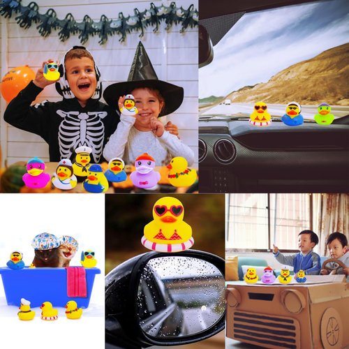 Rubber Ducks Toy Duckies for Kids,Baby Bath Toys, Toddlers Floater Duck Showers Accessories,Classroom Halloween Birthday Showers Time Party Favors Swimming Pool Toy Decoration Gift (12 Pack)