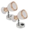 12 Volt DC LED Reading Light / Small Wall Sconce for RV Boat Yacht Camper Trailer Vehicle Automotive Warm White Set of 2