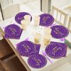 Wiooffen 96PCS Purple Gold Birthday Paper Plates and Napkins Party Supplies Happy Birthday Party Decorations Disposable Birthday Party Tableware Dinnerware Set for Women Men Birthday Serves 24 Guests