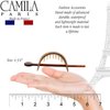 Camila Paris CP3340 French Hair Barrette with Stick, Hair Ponytail Holders, Amber, Slide Hair Pins for Buns Chignon, Strong Hold Hair Bun Clip, No Slip Hair Accessories for Women, Made in France