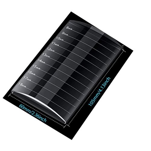 Alluring Curved Glass Lash Tile, Strip Lash Organizer, Lash Holder Palette, Eyelash Extension Tools Supplies (1 Lash Palette)