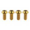 Wanyifa 4Pcs Titanium M5 x 12mm Holder Torx Head Bolt Screw for Bicycle Water Bottle Cage (Gold)