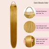 VAVANGA 28inch Long Ponytail Extension with Hair Tie, Dark Blonde Yaki Straight Ponytail Thick Braiding Hair Ponytail Natural Fake Pony Tails Hairpiece for Women (#27)