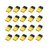 Hengfuntong-Elec 20Pcs 10 Pairs Yellow Color XT60H XT60 Upgrade Plug Male & Female Gold Plated Pins 3.5mm Bullet Connectors with Sheath for LiPo Battery Imaxrc Charger. (20Pcs 60XT 60 XT 60-XT F)