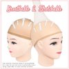 6Pcs Wig Caps, MORGLES 4Pcs Nylon Wig Caps with 2Pcs Mesh Net Wig Cap Stocking Wig Caps for Lace Front Wig Nude Cap for Women