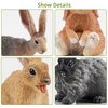 Toymany 12PCS Bunny Figures Toys for Kids, Easter Rabbit Figures Farm Animal Toy for Cake Toppers Party Favors for Toddlers
