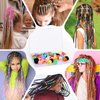 Vodolo Silicone Hair Beads for Kids Girls Braids,50 PCS Soft Colorful Silicone Hair Beads,Pony beads Bulk Hair Accessories for Braids,Small
