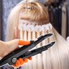 Fusion Keratin Hair Extension Kit: Heat Iron, Keratin Glue Granules, Protector Templates, Hair Clips, and Finger Protector