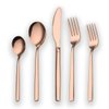 Berglander 20 Piece Titanium Rose Gold Plated Stainless Steel Flatware Set, 20 Pieces Copper Silverware Set, Copper Color Cutlery Sets, Service for 4 (shiny Copper)