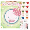 Tea Party Decorations Games Pin The Tea Cup on The Saucer Funny Game for Garden Floral Tea Birthday Party School Classroom Lets Par Tea Party Supplies