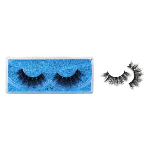 Vayator 10 Pairs Wholesale Natural Mink Eyelashes 3D Mink Lashes Long Thick False Eyelashes High Volume Eye lashes Hand made Makeup Eyelash Soft (Blue-104)