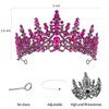 VELSCRUN Birthday Queen Tiara Crowns for Women Girls Rose Pink Crystal Birthday Queen Headband Sash Elegant Princess Crown Happy Birthday Party Decorations Mom Sisters Birthday Gift Hair Accessories