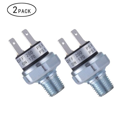 Air Pressure Switch 170-200 PSI Pressure Switch 1/4"-18 NPT DC 24V 12V Pressure Switch Air Compressor Pressure Switch 200PSI Pressure Switch Air Horn/Tank Pressure Switch