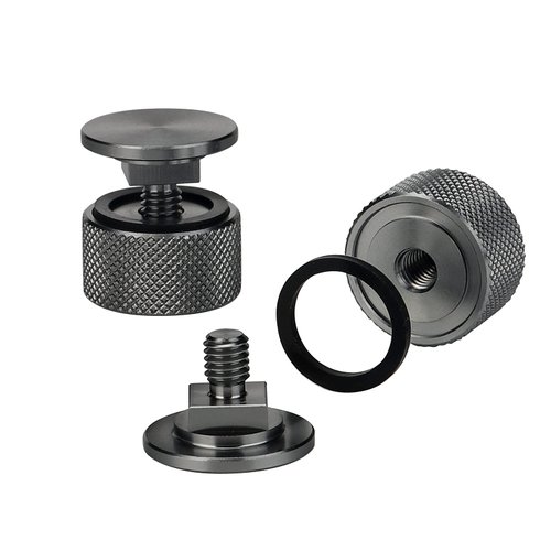 3mirrors Welding Hood (Pipeliner) Helmet Fasteners Grey Headgear Replacement Parts Accessories Screws Flip Hood Aluminum - Anodized w/Silicone Washer Non-Slip 1 Pair