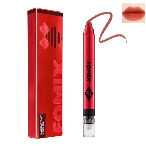 Velvet Matte Lipstick Stick with Brush-2 in 1 Dou Head Lip Crayon, Waterproof Long Lasting Lip Stain Lip liner Non-stick Lipgloss Pencil Lipstick, Lip Makeup Pen,Thanksgiving Gift for Girl Women-08#