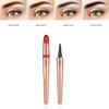 Magic Eyebrow Pencil 1Pcs Eyebrow Pencil 3D Microblading Eyebrow Pencil with 4 Fork Tip, Waterproof Long-Lasting Natural Makeup Fine Stroke Eyebrow Pencil (Black)