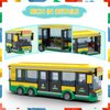 City Town Bus Station Building Block Set - 386 Pieces, Educational Learning Creative STEM Bus Toy, Ideal Gift for Kids, Boys, and Girls Ages 6 and Up