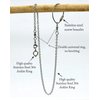 Bird Foot Chain Flying Stainless Steel Training Rope Outdoor Parrot Ankle Foot Ring Accessories Bird Harness Leash Prevent Escaping (Model7)