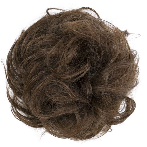 CAISHA 100% HUMAN HAIR Scrunchie Hair Piece Updo Braid Hair Scrunchy Messy Bun Brown H312d