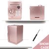 Qwifyu Piggy Bank for Boys Girls, 4 5 6 7 8 9 10 Year Old Girl Boy Birthday Gift Ideas, Electronic Password Money Saving Box ATM, Great Gift Safe Bank Toys for Kids (Rose Gold)