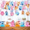 Blue Dog Birthday Party Supplies, Blue Dog Party Decorations - Banner -6 swirl-6 Honeycomb Centerpieces