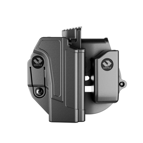 Orpaz C-Series S&W SD9VE Holster Compatible with S&W SD40VE OWB Holster, Level II Retention, with SD9VE/SD40VE Magazine Holder - Unisex - Will Secure Your Handgun with a Tactical Appearance