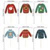 Gyufise 36Pcs Ugly Sweater Cupcake Toppers Ugly Sweater Party Decorations for Christmas Party Decorations Ugly Sweater Christmas Decorations Xmas Party Supplies