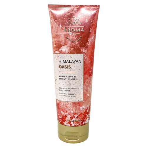 Bath & Body Works Aroma Himalayan Oasis Essential Oil Mist and Body Cream Set with a Himalayan Salts Springs Bar Soap - Full Size