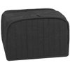Ritz Premium Universal Four Slice Toaster Cover, 11.25" x 7.25" x 10.5", Polyester and Cotton Quilted, Fingerprint Protector, Super Soft Appliance Cover And Dust Cover, Black