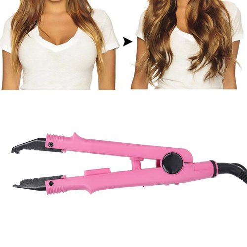 Professional Hair Extension Iron, Flat Shape Fusion Hair Extension Connector Machine Salon Fusion Iron Wand Temperature Adjustable Tool Wig Connector Tools Hair Styler ()
