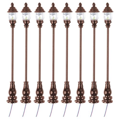 Uonlytech 8pcs Model Garden Light Toys Outdoor Decoration Miniature Dollhouse O Gauge Train Accessories Miniature Lamps for Nativity Ornaments Lamp Models Mini Lamp Statue Street